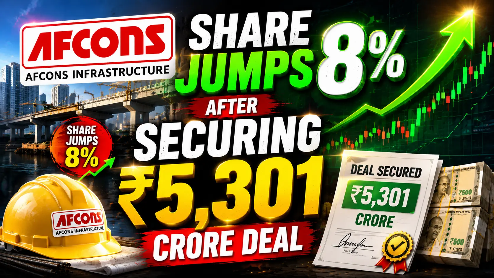 Afcons Infrastructure Share Jumps 8% After Securing ₹5,301 Crore Deal