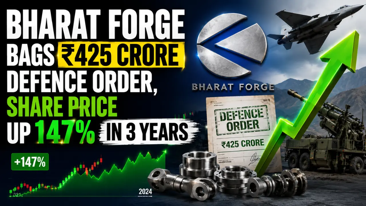 Bharat Forge Bags ₹425 Crore Defence Order, Share Price Up 147% in 3 Years