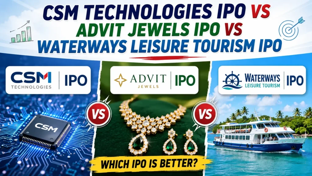 CSM Technologies IPO vs Advit Jewels IPO vs Waterways Leisure Tourism IPO