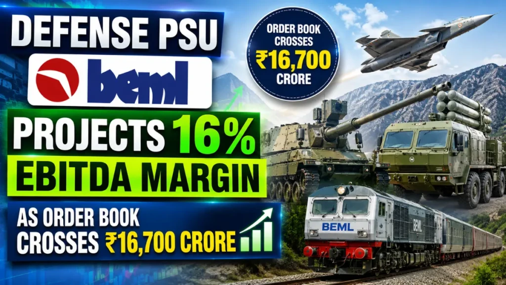 Defense PSU BEML Projects 16% EBITDA Margin as Order Book Crosses ₹16,700 Crore