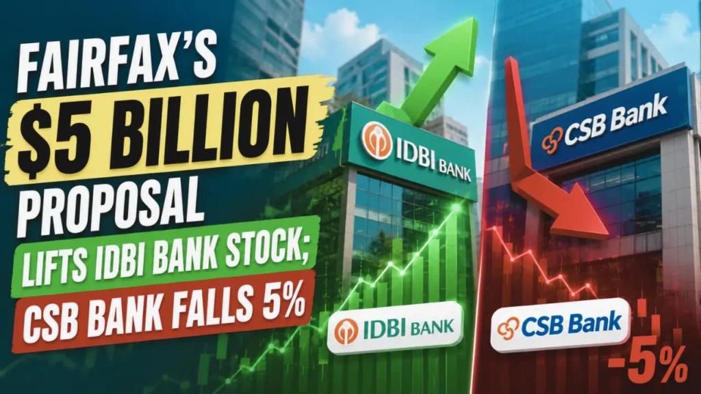 Fairfax's $5 Billion Proposal Lifts IDBI Bank Stock; CSB Bank Falls 5%