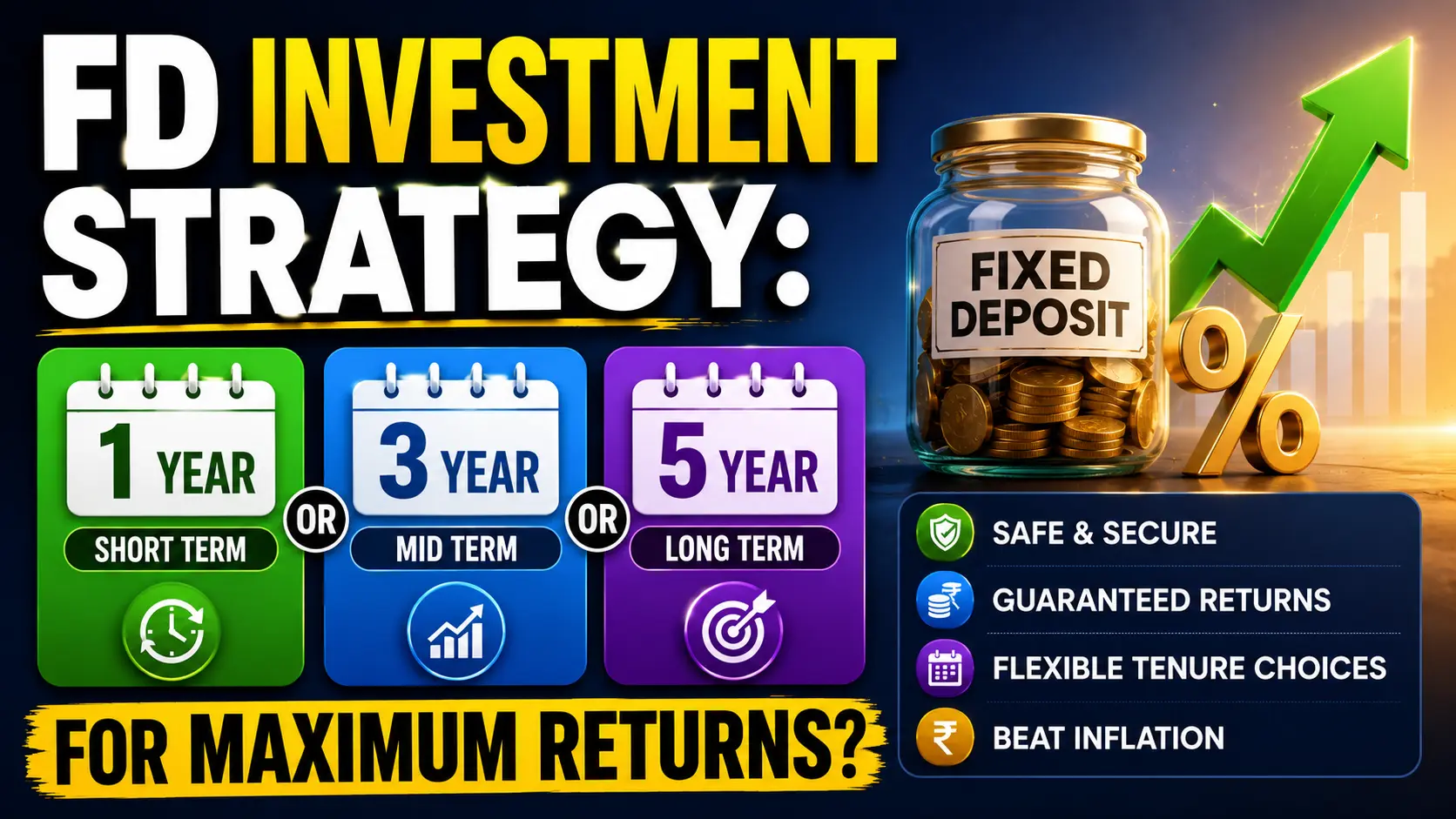 FD Investment Strategy 1 Year, 3 Year or 5 Year for Maximum Returns