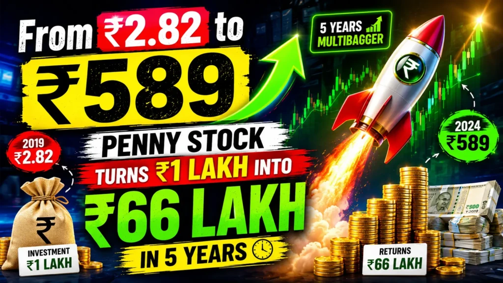 From ₹2.82 to ₹589 Penny Stock Turns ₹1 Lakh Into ₹66 Lakh in 5 Years
