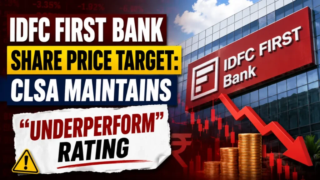 IDFC First Bank Share Price Target CLSA Maintains Underperform Rating