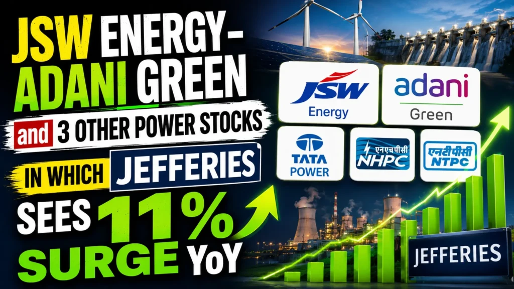 JSW Energy-Adani Green and 3 Other Power Stocks in Which Jefferies Sees 11% Surge YoY