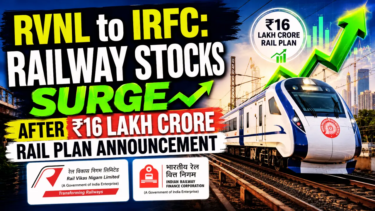 RVNL to IRFC Railway Stocks Surge After ₹16 Lakh Crore Rail Plan Announcement