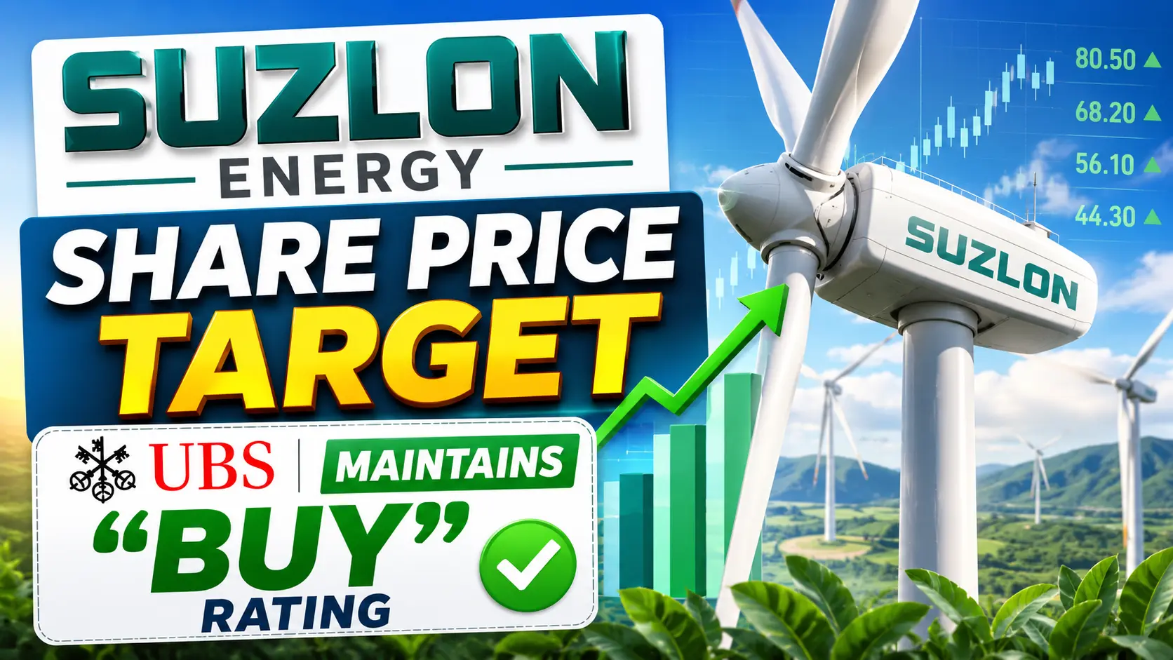 Suzlon Energy Share Price Target UBS Maintains Buy Rating
