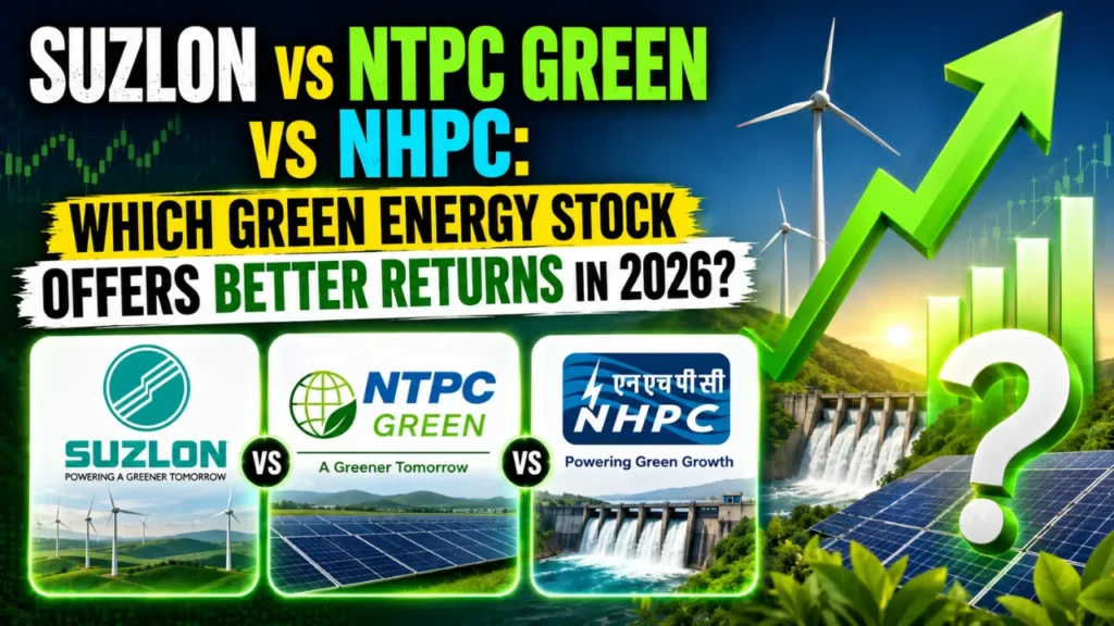 Suzlon vs NTPC Green vs NHPC Which Green Energy Stock Offers Better Returns in 2026