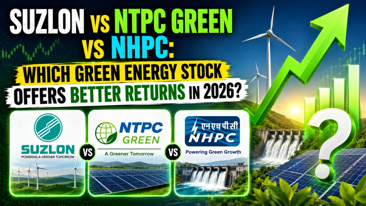 Suzlon vs NTPC Green vs NHPC Which Green Energy Stock Offers Better Returns in 2026