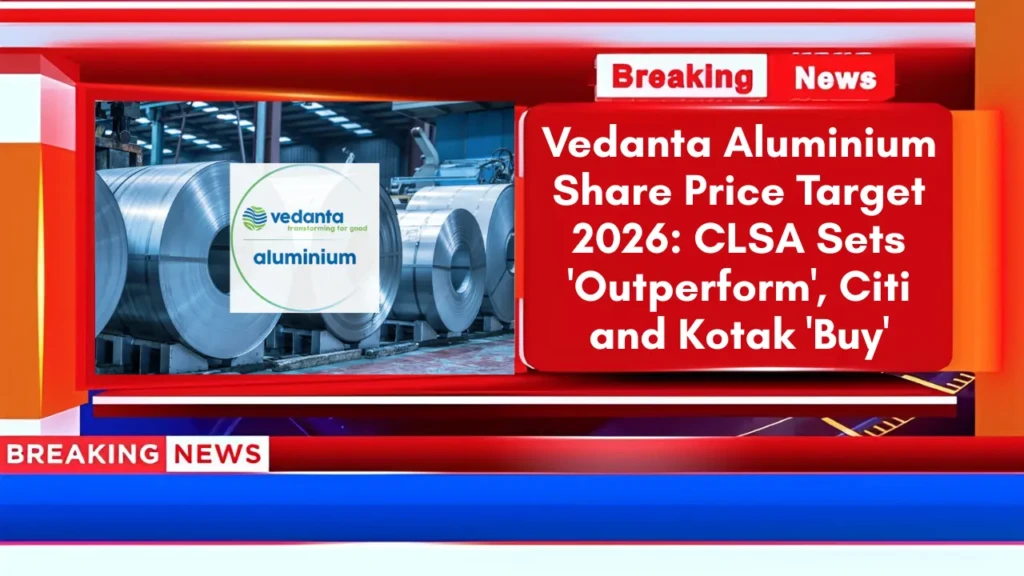 Vedanta Aluminium Share Price Target 2026 CLSA Sets 'Outperform', Citi and Kotak 'Buy'