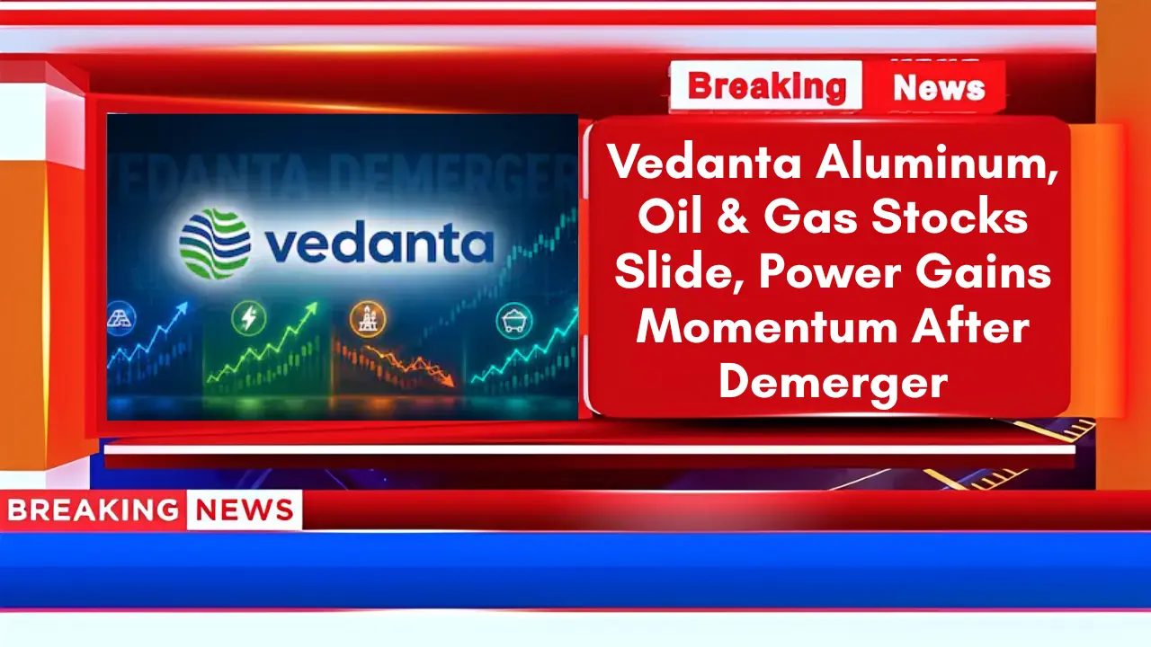 Vedanta Aluminum, Oil & Gas Stocks Slide, Power Gains Momentum After Demerger